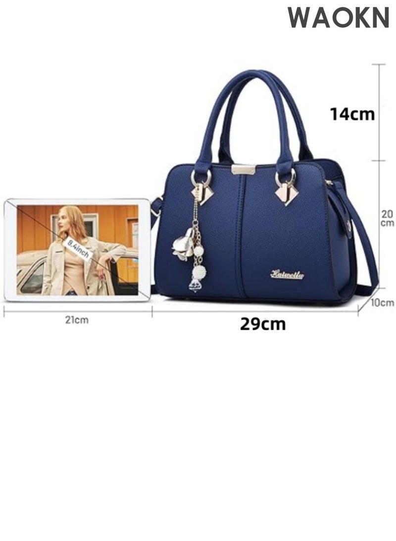 Elegant Women's Handbag Shoulder Bags , Backpacks Travel Bag , Shopper Satchel Messenger Messenger Bag , Pouch Waterproof PU Leather , Fashionable and versatile , large capacity handbag , unisex , blue . - Image 2